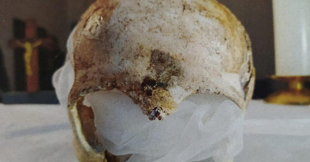 Man Stole Medieval Skull From Church and Sealed it in Concrete, Police Say