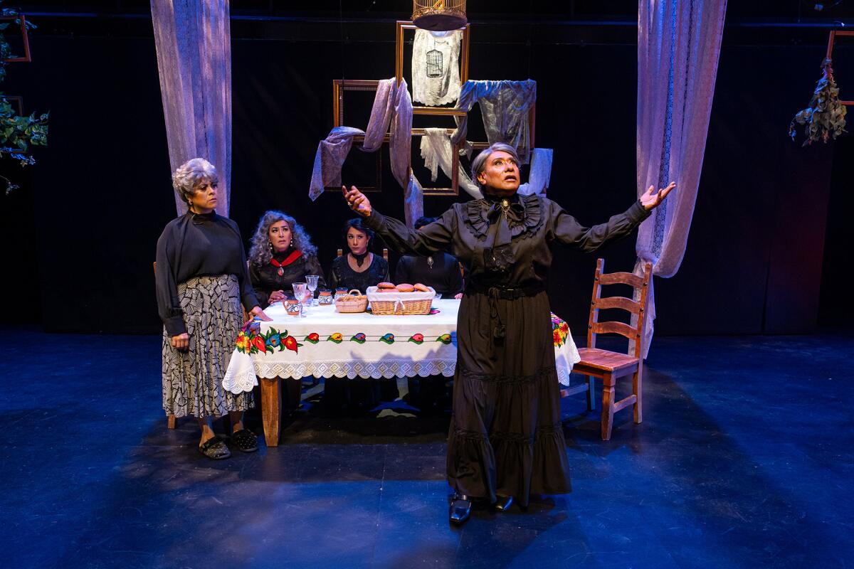 The cast of "Carlota: Alhajero de Secretos," opening Saturday at LATC.