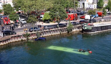 Trainee driver sends bus into River Seine near Paris: reports