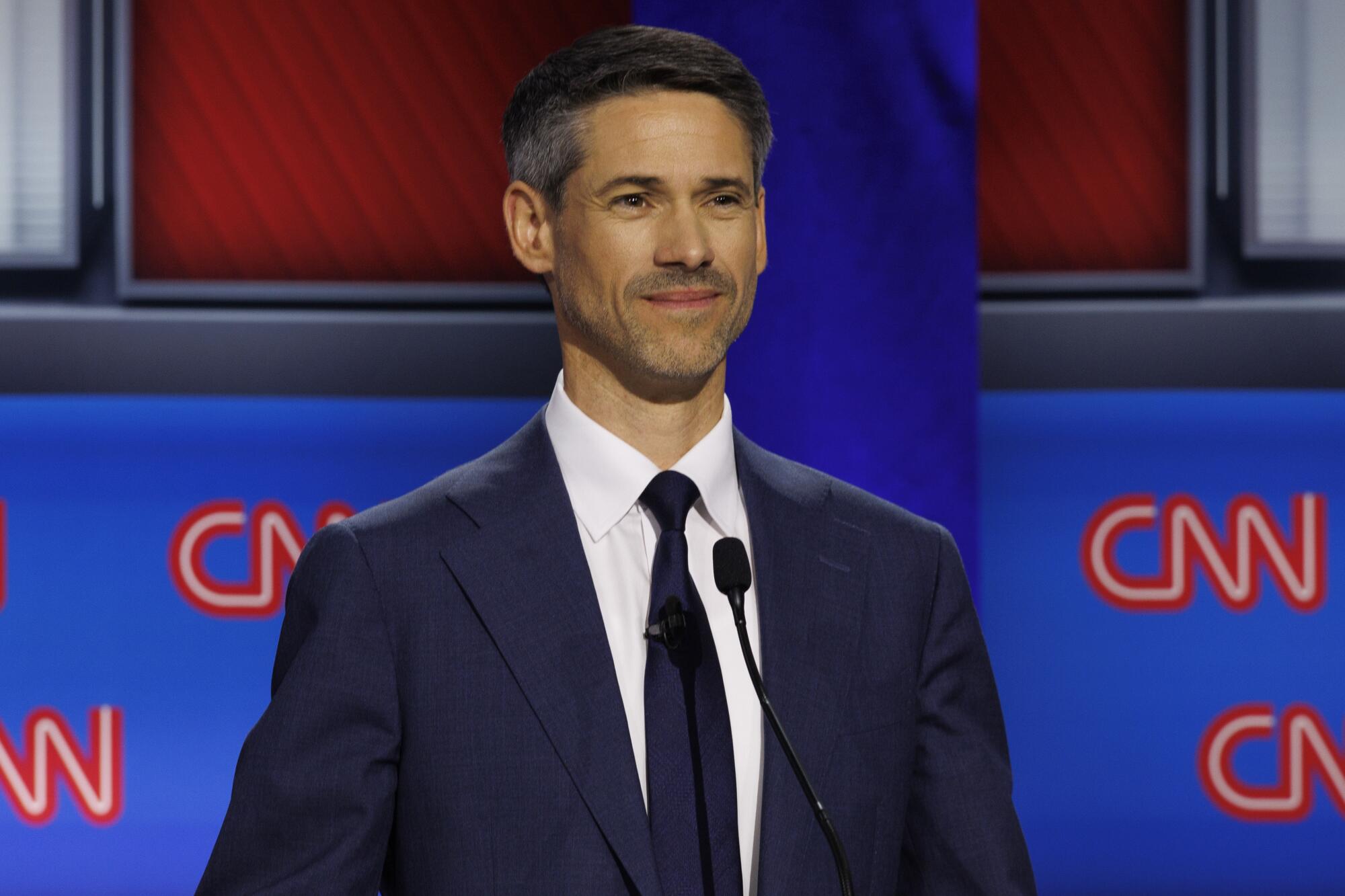 Democratic candidate Matt Mahan said during Tuesday's debate that there are ways to bring down gas prices in the state.