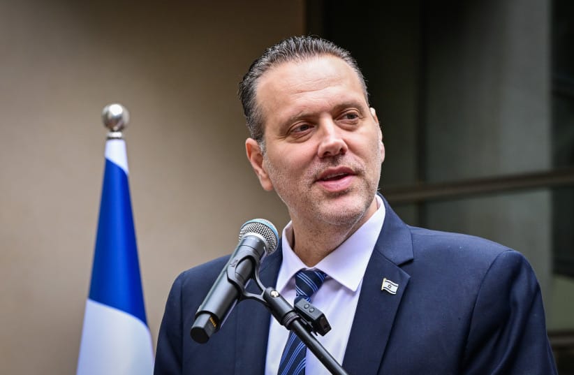 Culture and Sports Minister Miki Zohar at the opening of the Israeli Cartoon Museum in the city of Holon, central Israel, February 10, 2026.