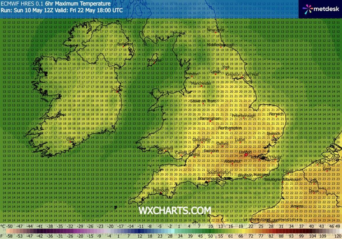 UK weather map