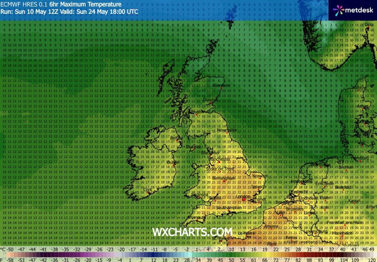 UK weather map