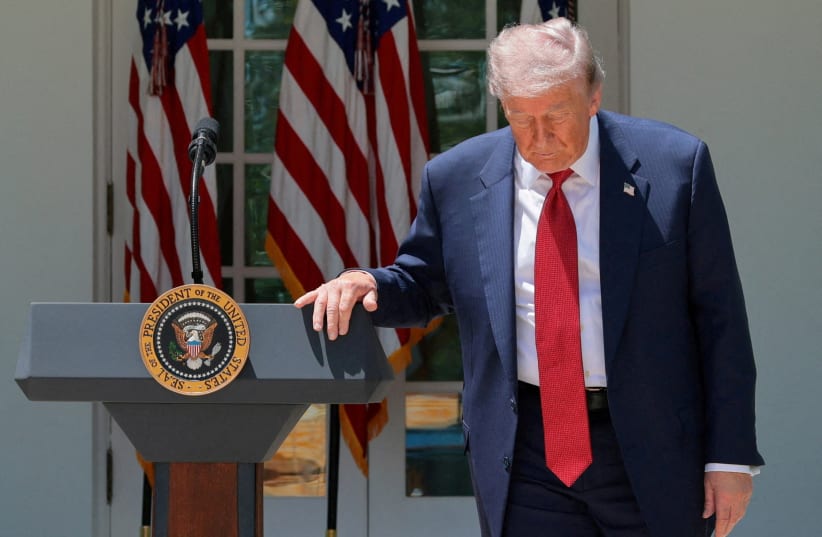 US President Donald Trump attends a Mother’s Day reception for Gold Star mothers.