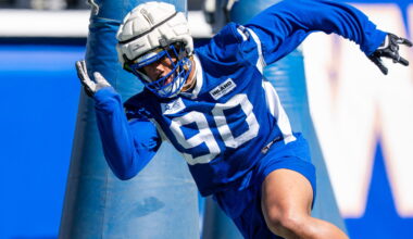 De'Shaan Dixon flashes at Winnipeg Blue Bombers training camp