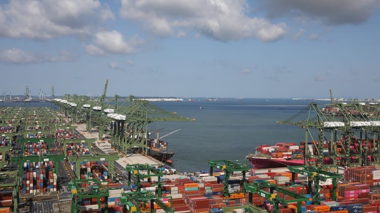 A view of the Port of Singapore Authority's Pasir Panjang...