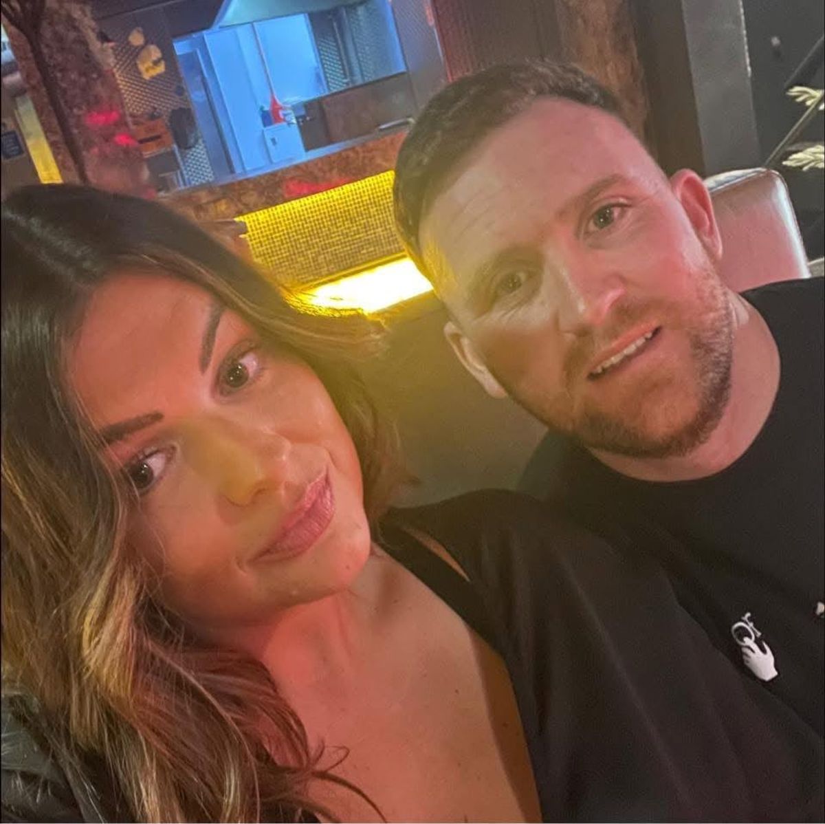 Stephan Lewis, 37, with wife Chantelle