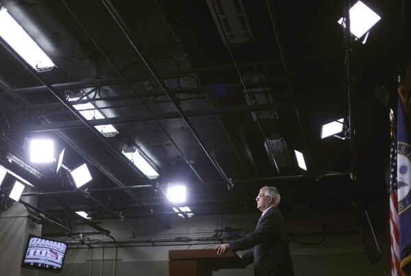 Rep. Barney Frank, D-Mass. speaks during his news conference on his retirement, Nov. 29, 2011, on Capitol Hill in Washington. (AP Photo/Pablo Martinez Monsivais, File)