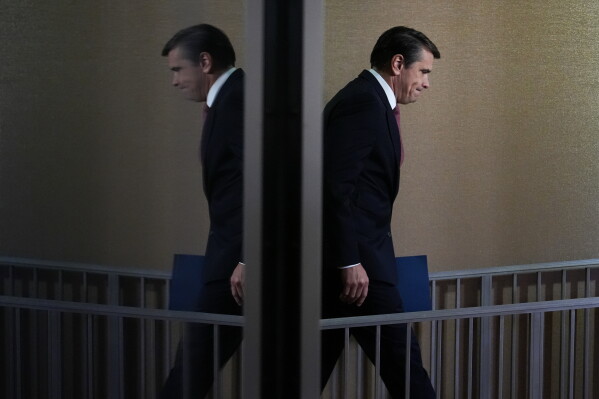 Acting U.S. attorney general Todd Blanche arrives for news conference at the Justice Department, May 4, 2026, in Washington. (AP Photo/Julia Demaree Nikhinson, File)