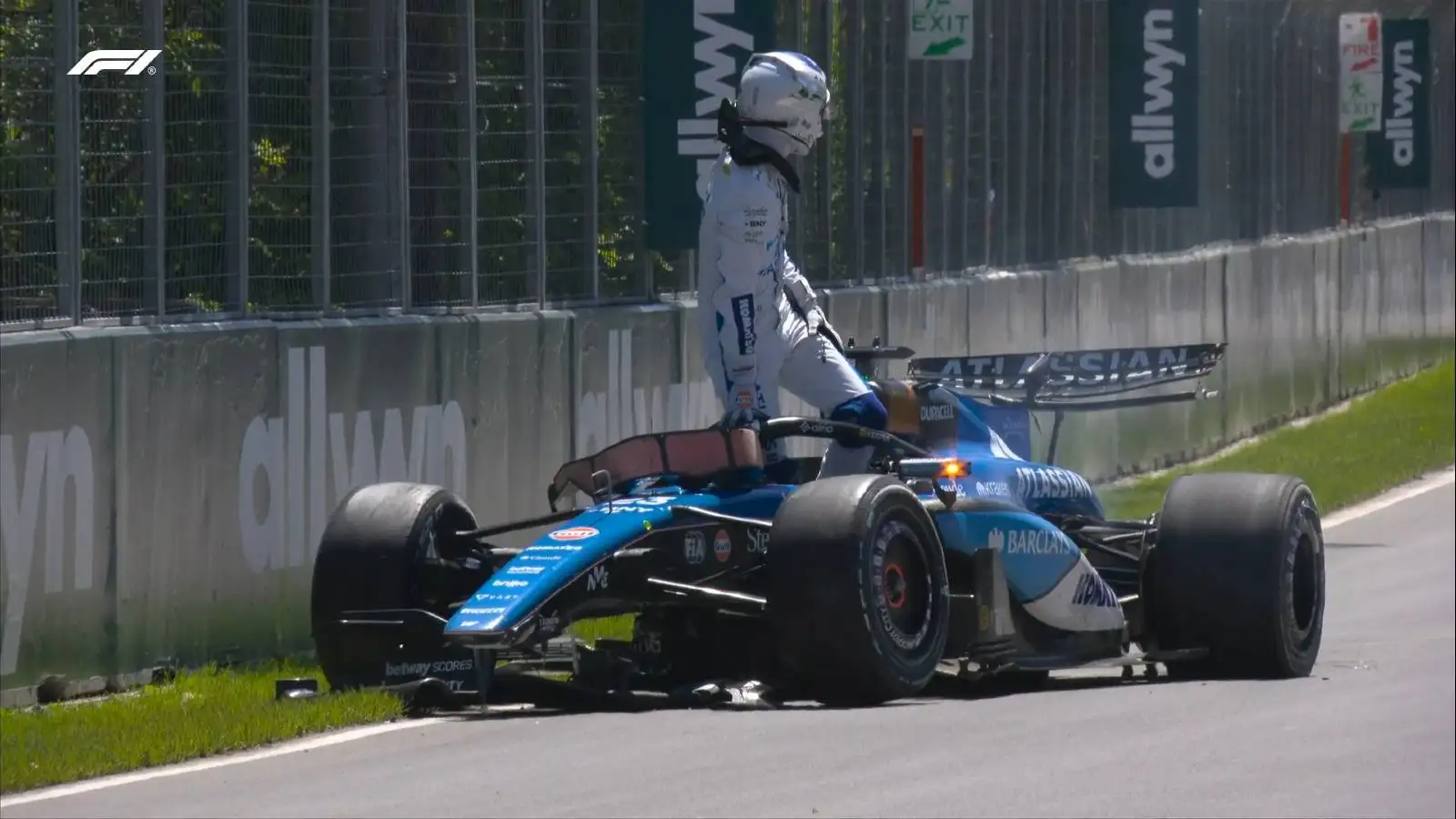 Canadian GP groundhog crash: Wildlife collision triggers FP1 red flag