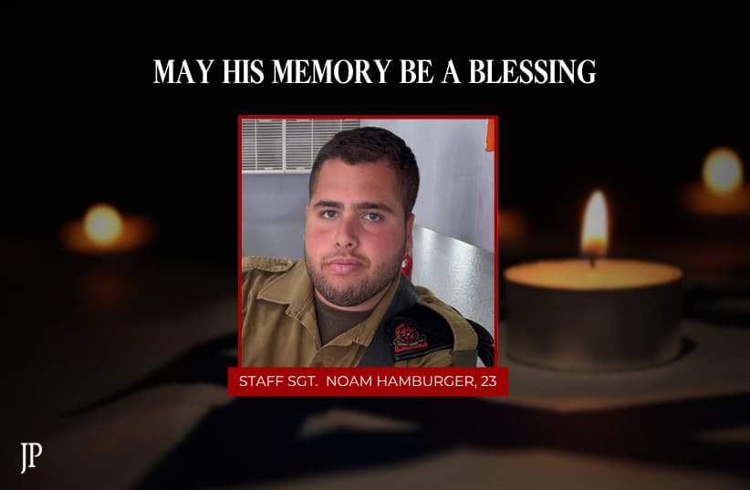 Fallen IDF soldier, Staff Sgt. Noam Hamburger.