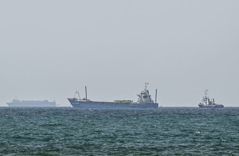 Vessels are anchored off the coast of Sharjah in the United Arab Emirates on May 21, 2026; illustrative.