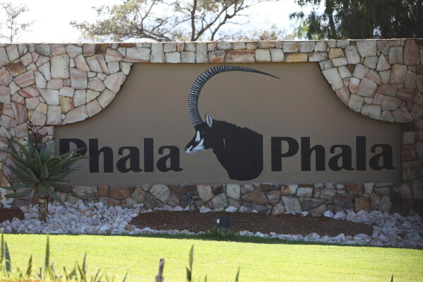 FILE — The entrance to the wildlife Ranch of South African President Cyril Ramaphosa, Phala Phala Wildlife Farm in Bela Bela, South Africa, June 3, 2022. (AP Photo, File)