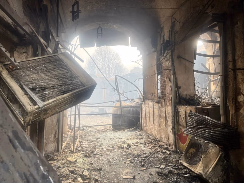 The aftermath of the fire in Rasht bazaar  