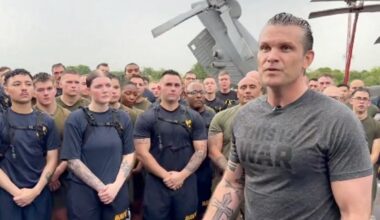 ‘A cartoon villain’: Hegseth shredded for ‘cringe’ pep talk to Navy soldiers about Iran war