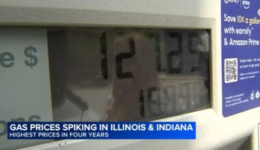 Why is gas so high in Illinois? Gas prices today increased amid Iran war, after BP Whiting, Indiana refinery power loss