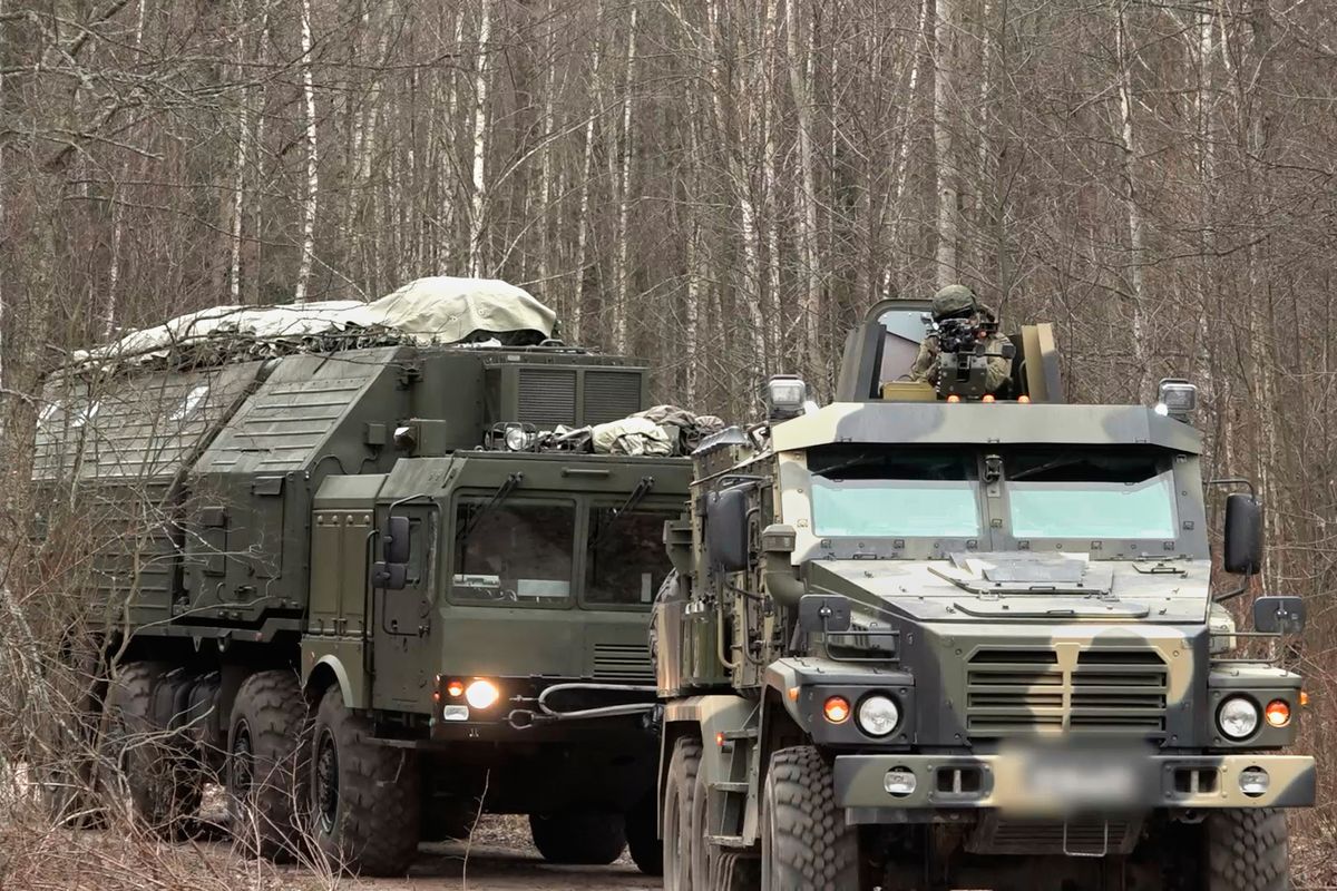 A Russia's Oreshnik missile system is seen during a training