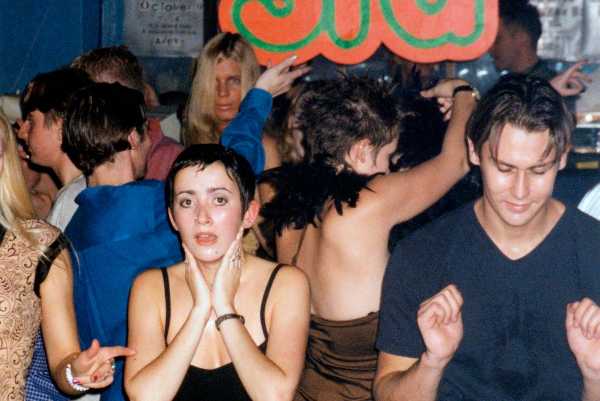 Revellers at Garlands nightclub, Liverpool.
Circa 1998