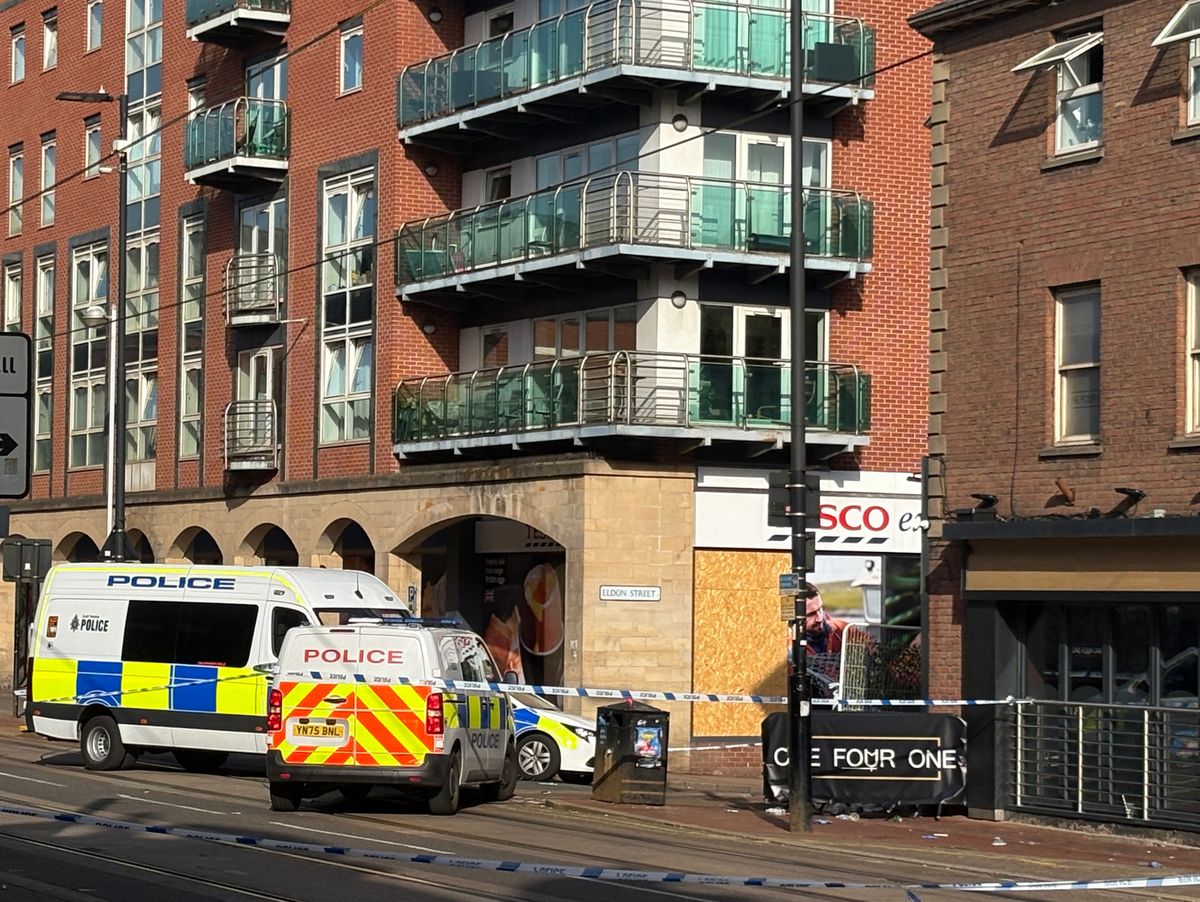 Police at the scene on Monday