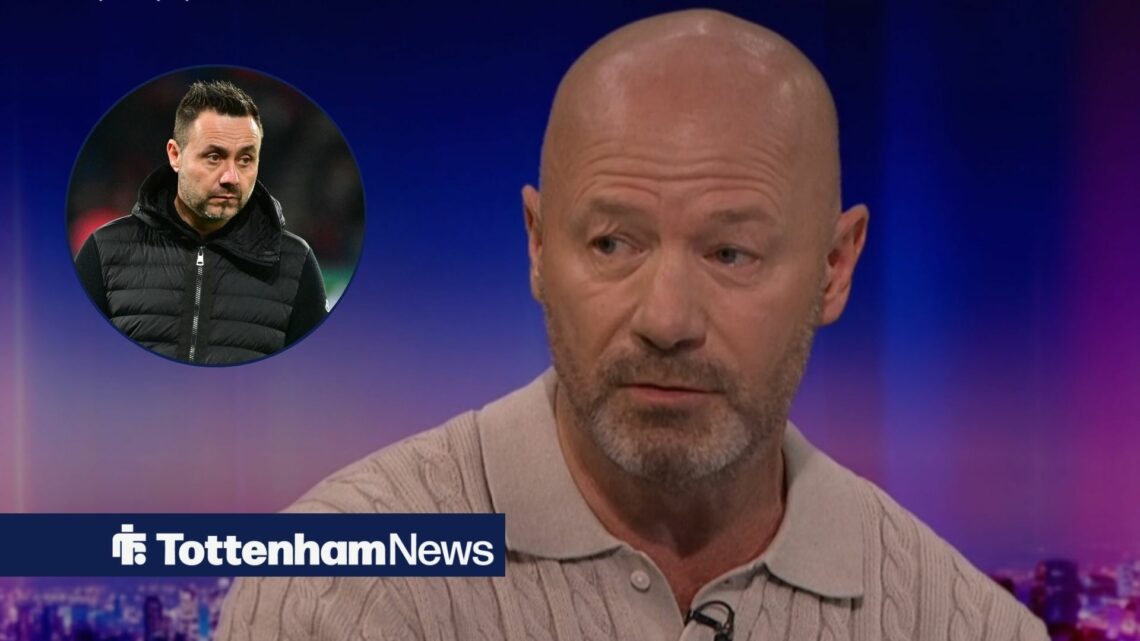 Alan Shearer on Match of the Day with Roberto De Zerbi in circular inset