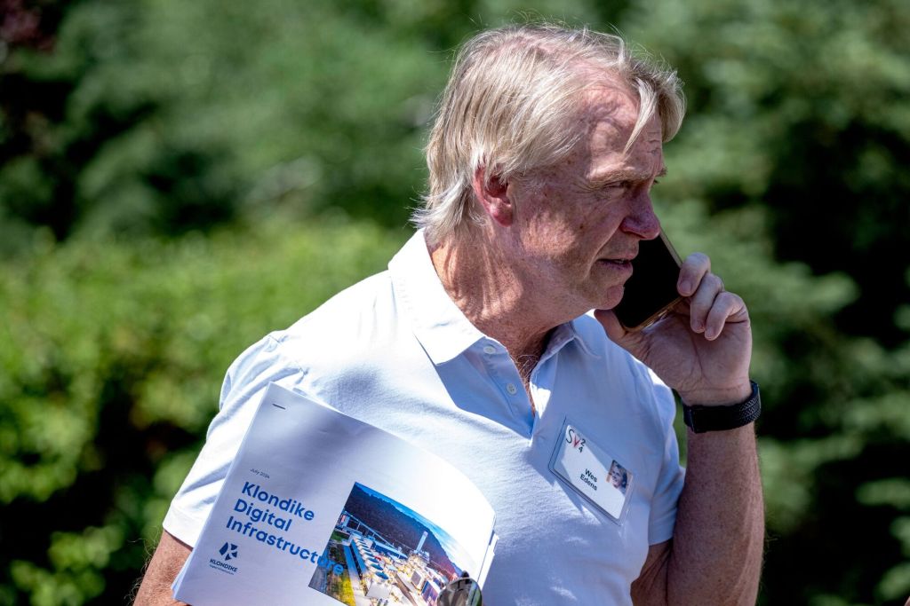 Wes Edens speaking on his phone at the Allen & Co. Media and Technology Conference.