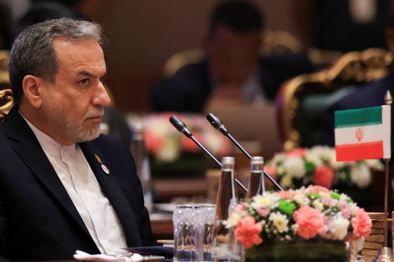 Iran's Foreign Minister Abbas Araqchi attends the BRICS foreign ministers' meeting at Bharat Mandapam in New Delhi, India May 14, 2026. REUTERS/Adnan Abidi