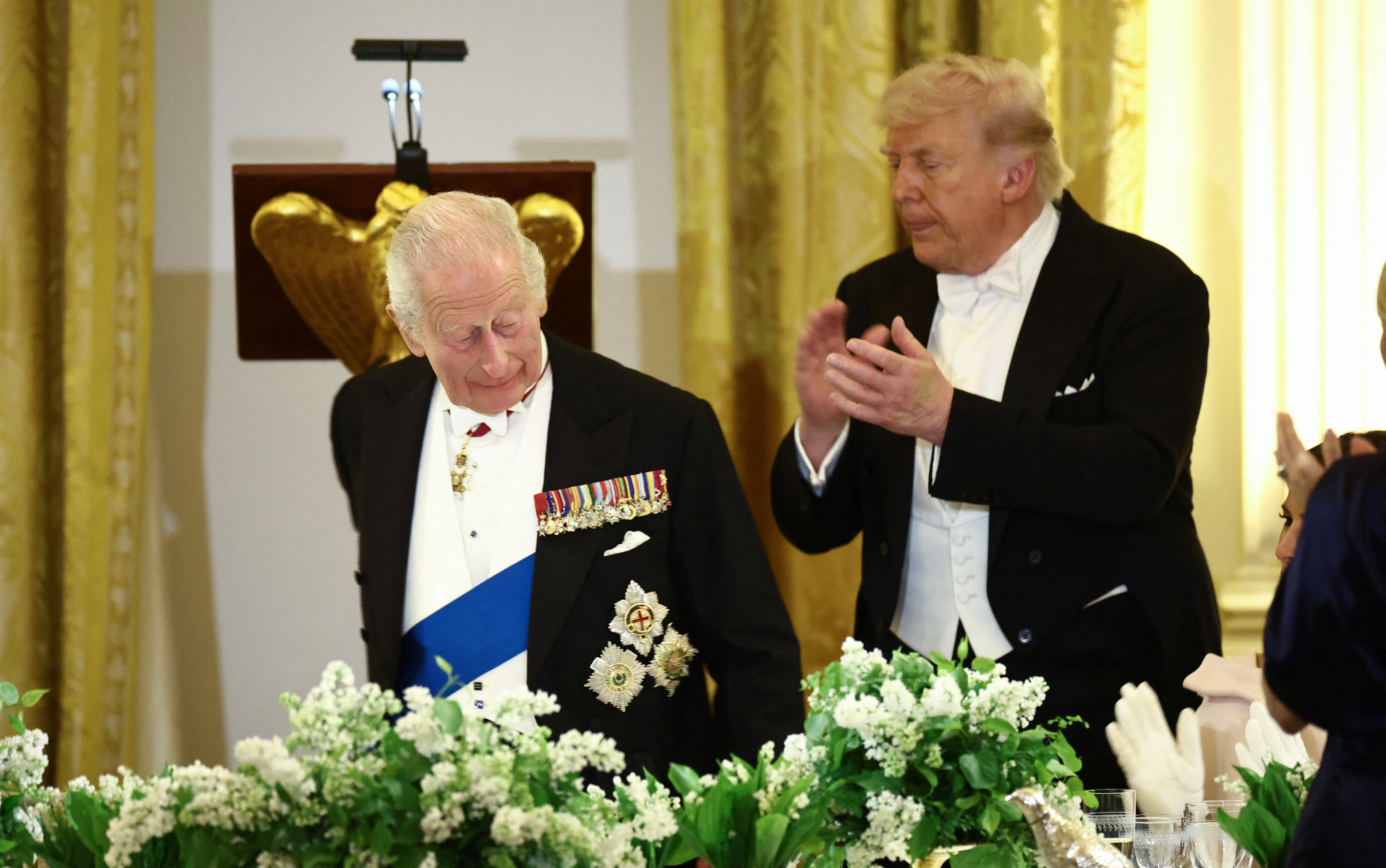 The King made the jibe during a White House state dinner