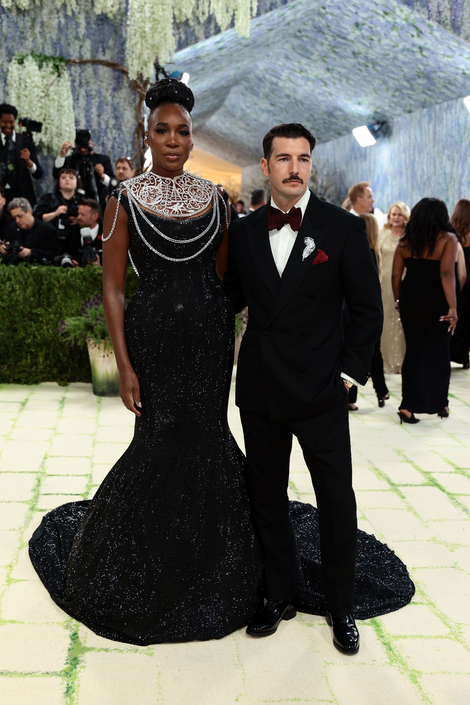 Image may contain Venus Williams Raymond De Felitta Adult Person Wedding Photobombing Clothing and Footwear