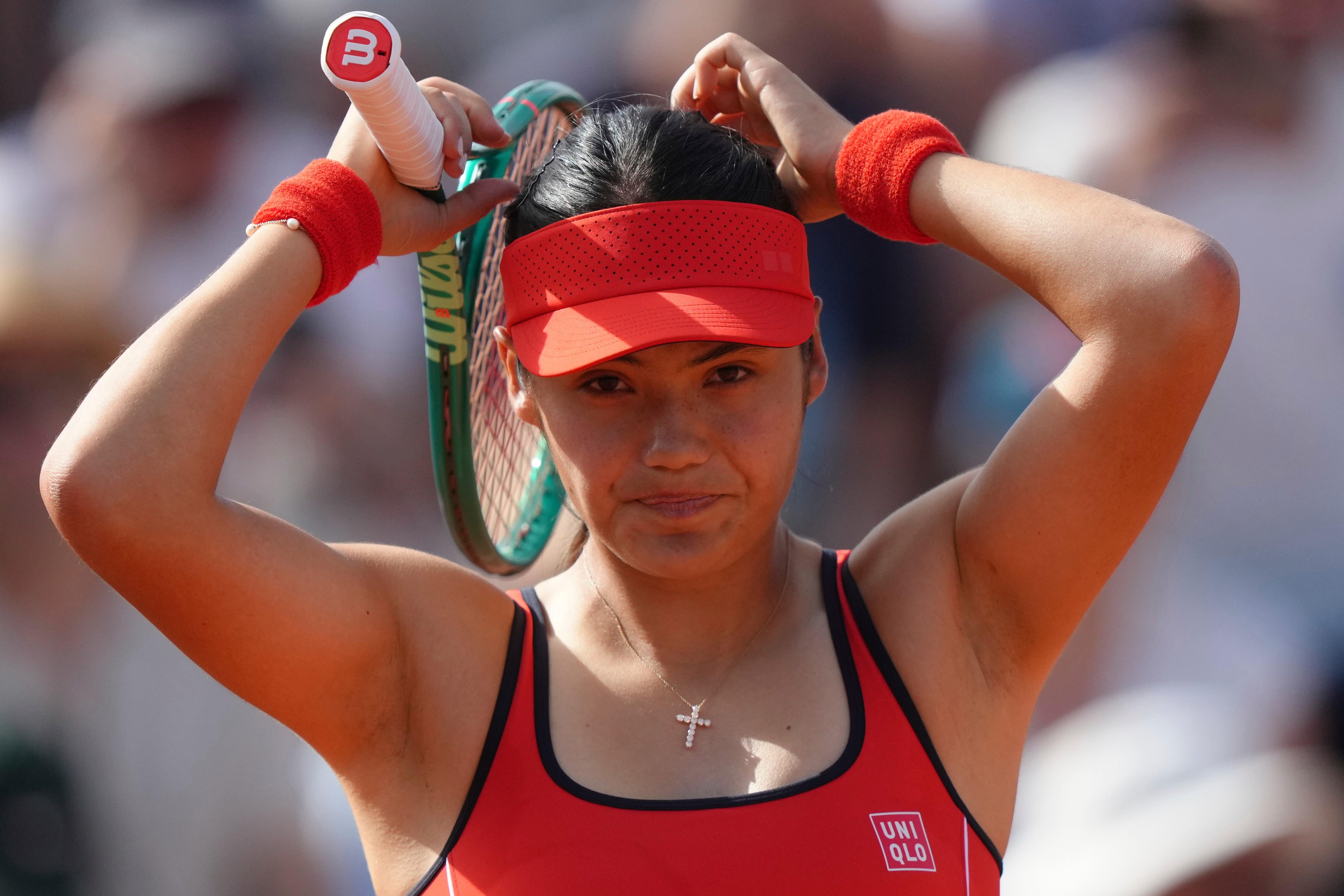 Emma Raducanu was beaten in straight sets (Aurelien Morissard/AP)