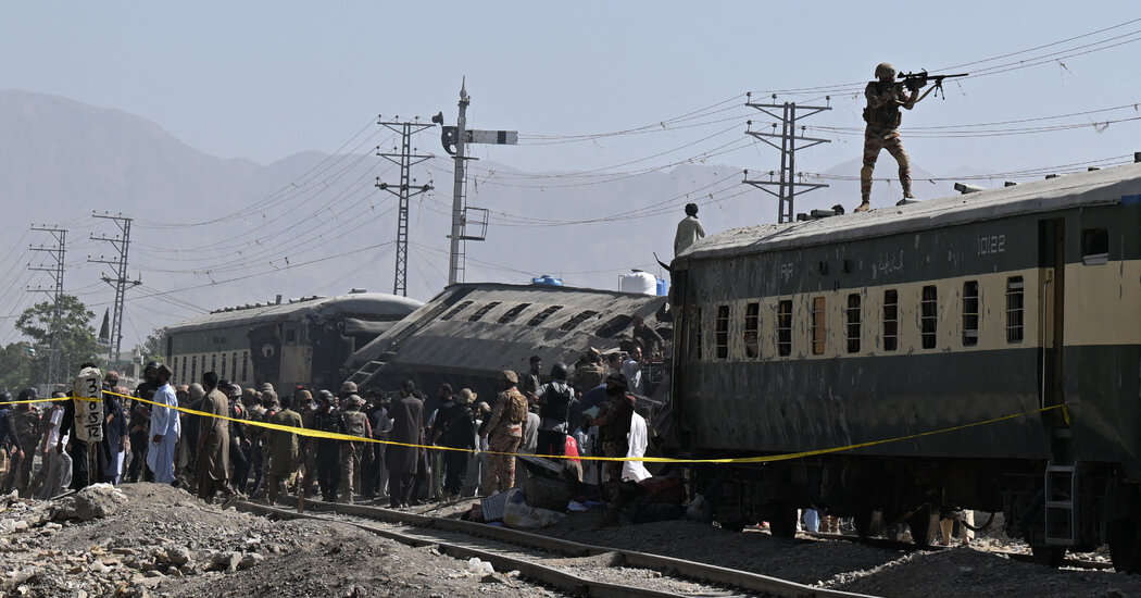 At Least 14 Killed in Bombing Attack That Derailed a Train in Pakistan