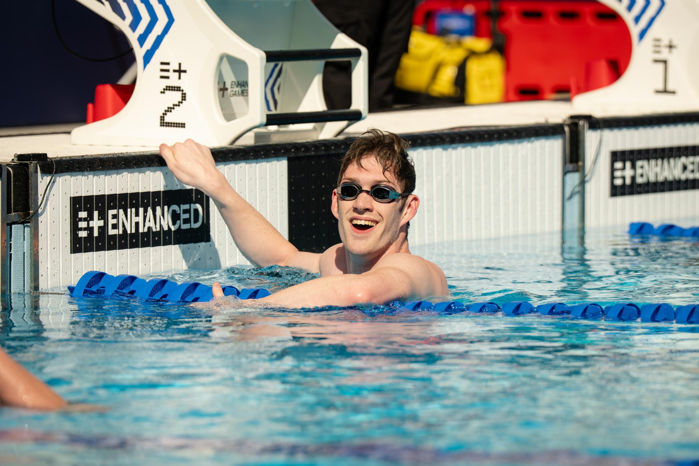 American swimmer Hunter Armstrong, one of four athletes who competed “unenhanced’ at the games.