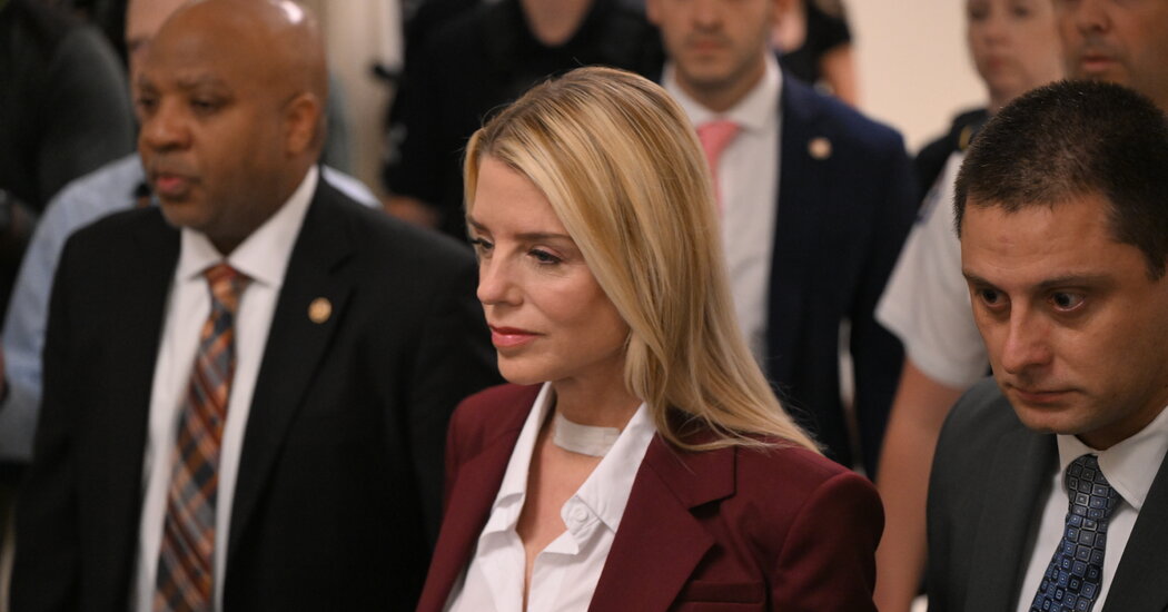 Bondi, Pressed Over Epstein Files, Places Responsibility on Blanche and Patel