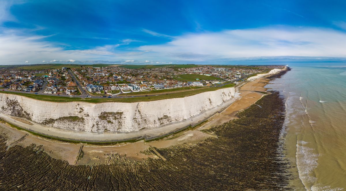 Rottingdean beach and cliffs