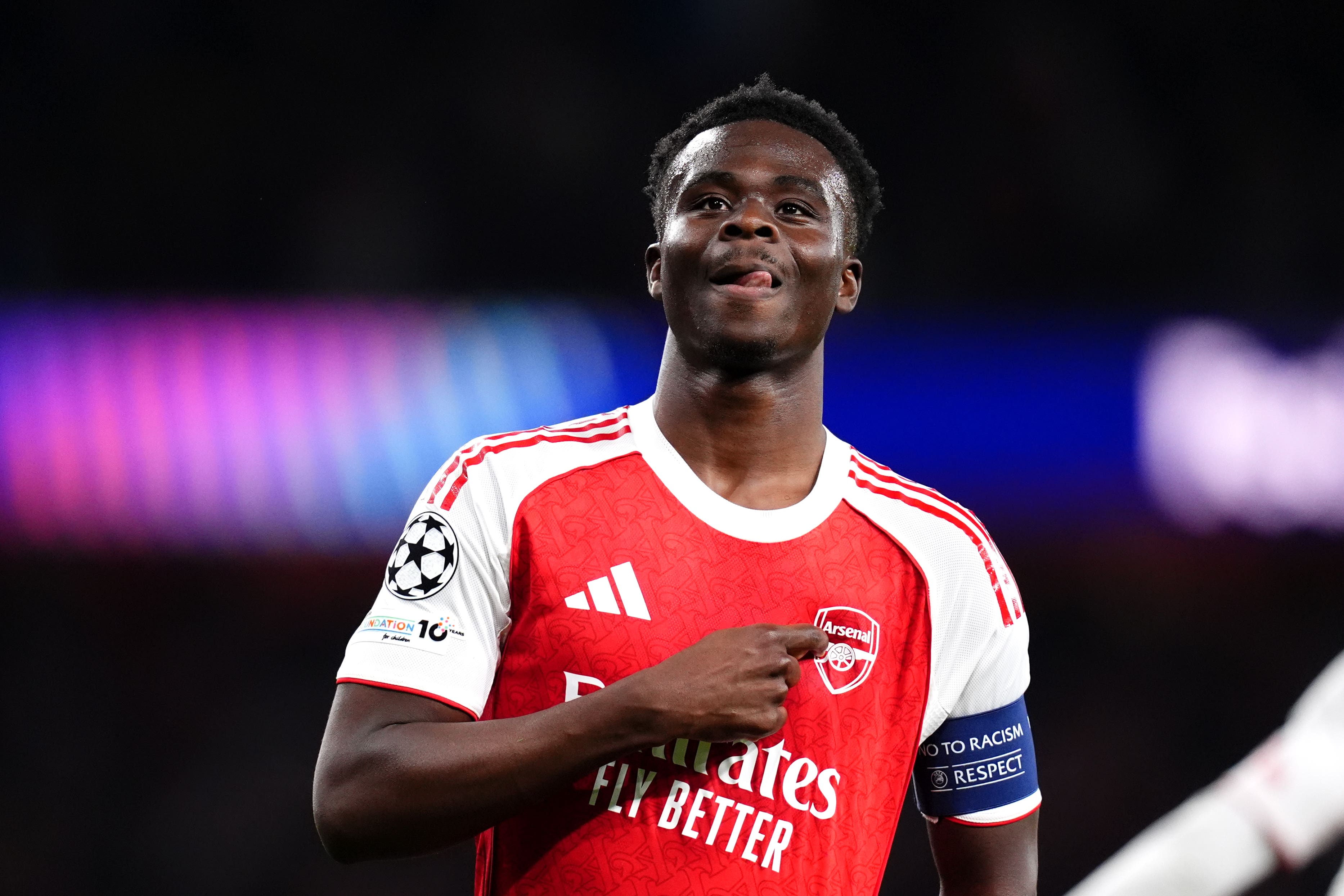 Bukayo Saka scored against Atletico Madrid (John Walton/PA)