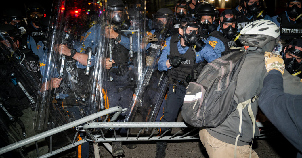 After N.J. Governor’s Call for Calm, Protesters Clash With Police at Delaney Hall