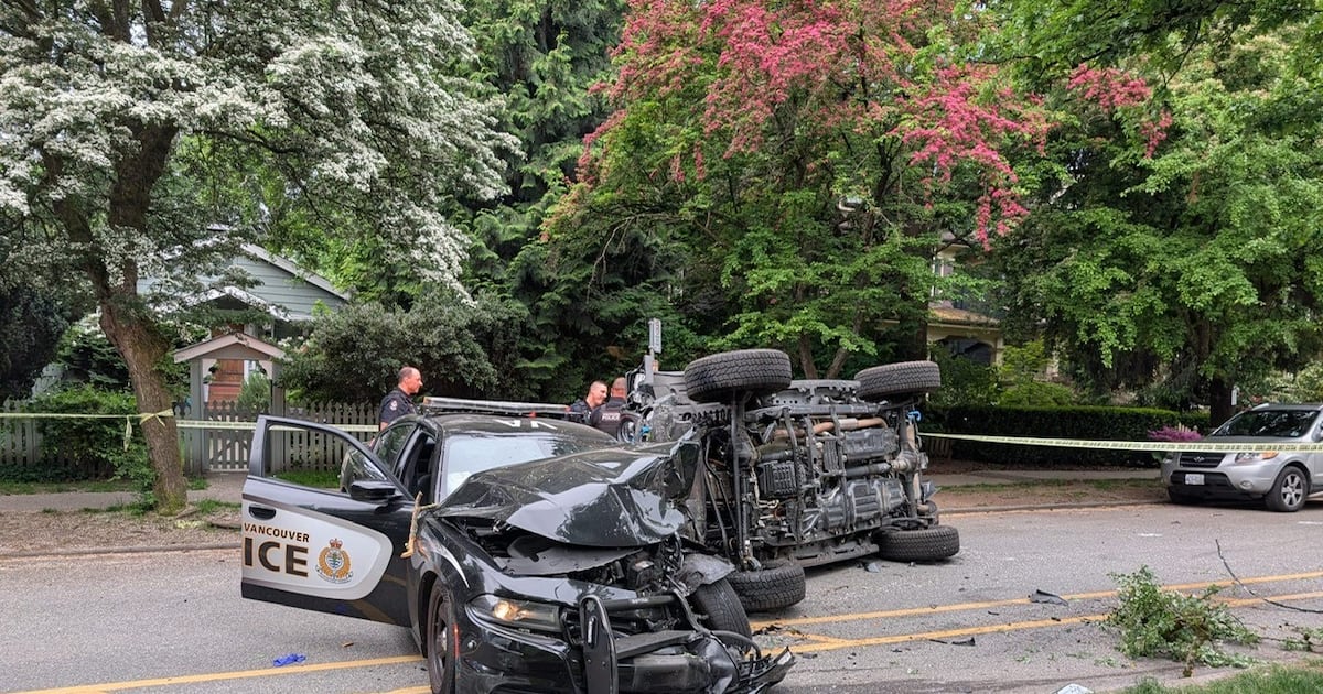 Senior critically injured, officers hospitalized after vehicle ramming incident, Vancouver police say - CTV News