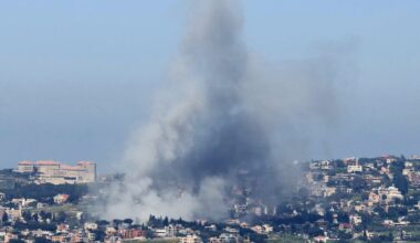Smoke rises from the site of an Israeli airstrike that targeted the southern Lebanese village of Mayfadoun in the Nabatieh district on May 2, 2026. Israel has pressed its attacks on Lebanon as the fragile ceasefire, announced after a round of direct talks between the two countries' ambassadors in Washington, neared its two-week mark. Israeli attacks on Lebanon have killed more than 2,500 people since March 2, according to Lebanese authorities.