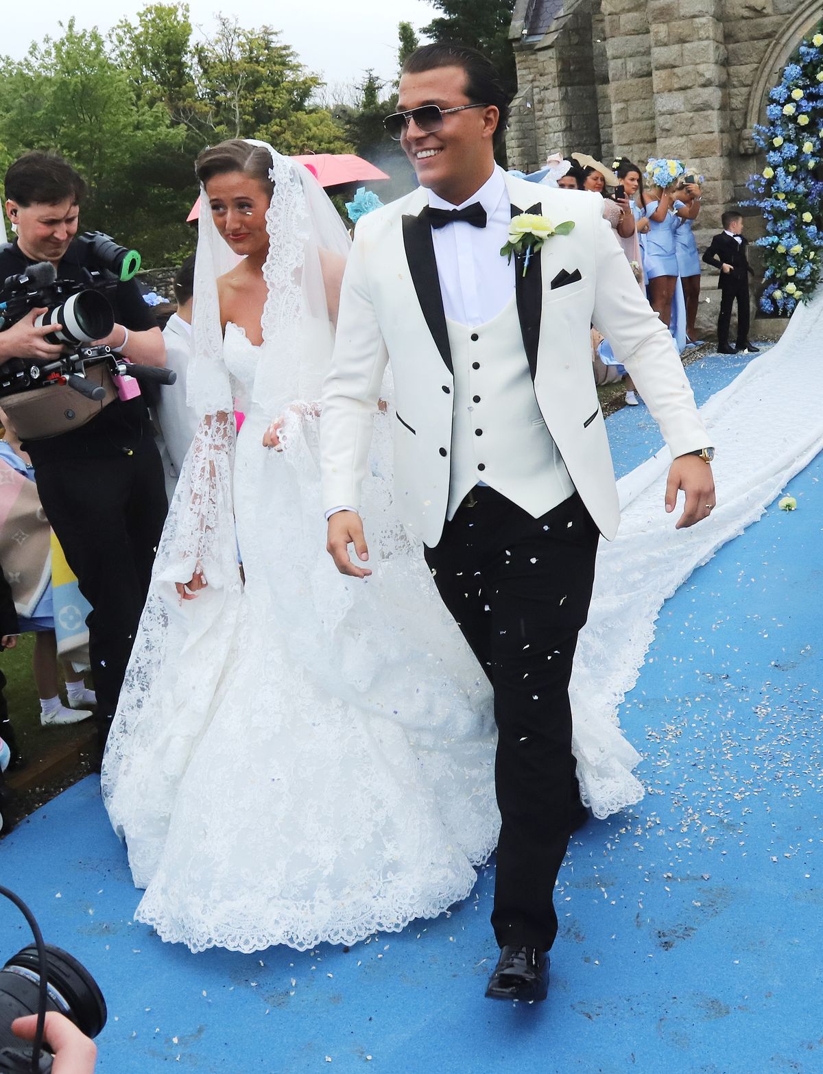 Venezuela and Noah Price leave the church after officially getting married