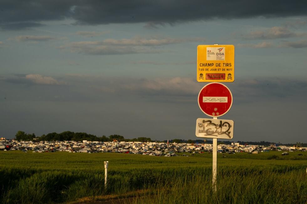 Around 600 police and 45 firefighters have been deployed at the site