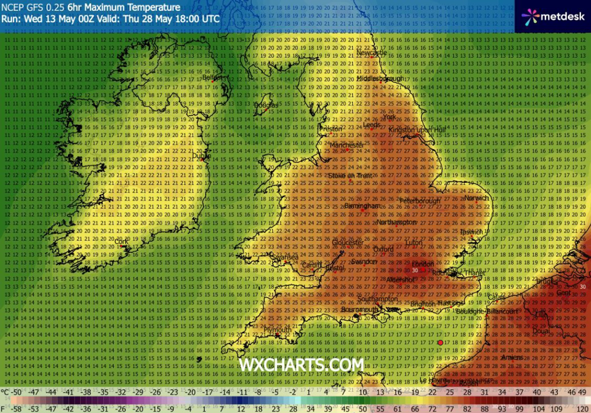 UK weather map