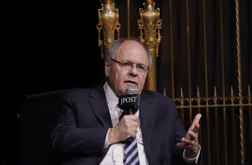 Yad Vashem Chairman Dani Dayan speaking at The Jerusalem Post Annual Conference on June 5, 2023.