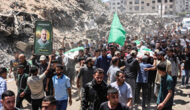 Palestinians mourn slain Hamas militant chief as Israel escalates Gaza attacks