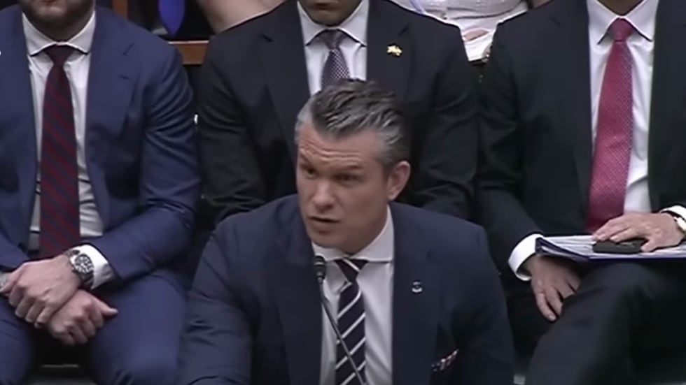 Defense Secretary Pete Hegseth was questioned April 29 by Illinois 17th District Rep. Eric...