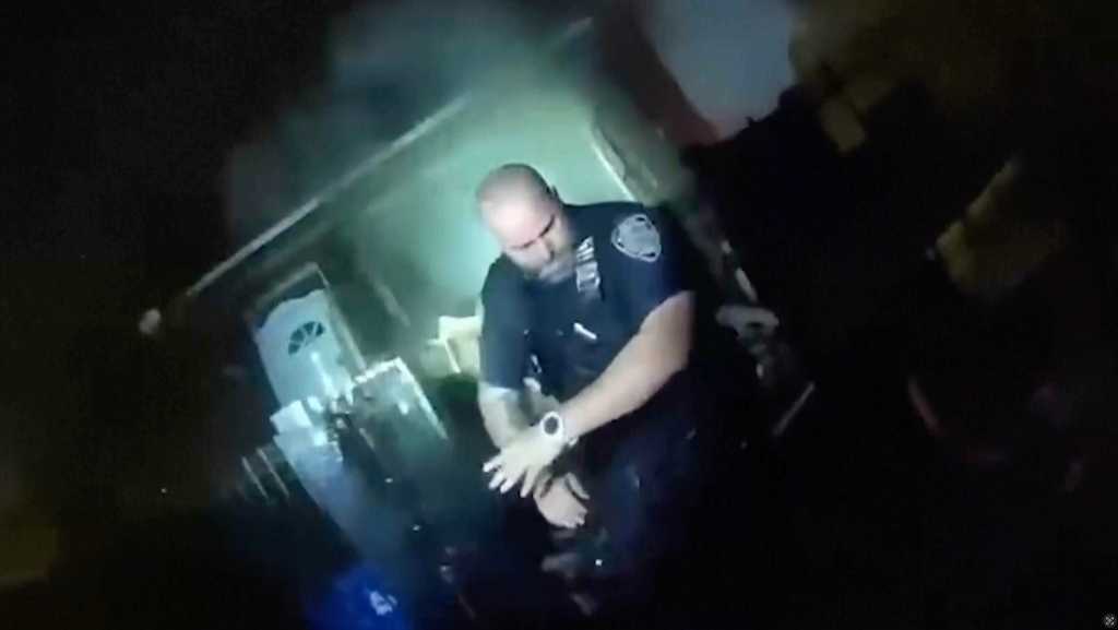 House explosion sends NYPD officers flying