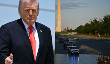 Trump's Motorcade Drives Over the Lincoln Memorial Reflecting Pool amid Efforts to ‘Make D.C. Beautiful Again’