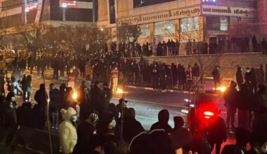 Tehran – Jannat Abad, January 9, 2026: A street scene reflecting the tense atmosphere amid ongoing nationwide protests, with visible signs of public unrest and resistance in the neighborhood.