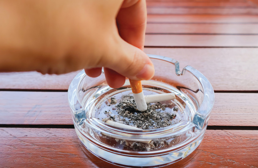 An illustrative image of smoking a cigarette