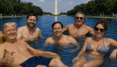 Trump posts bizarre thirst trap of himself shirtless with cabinet colleagues | News US