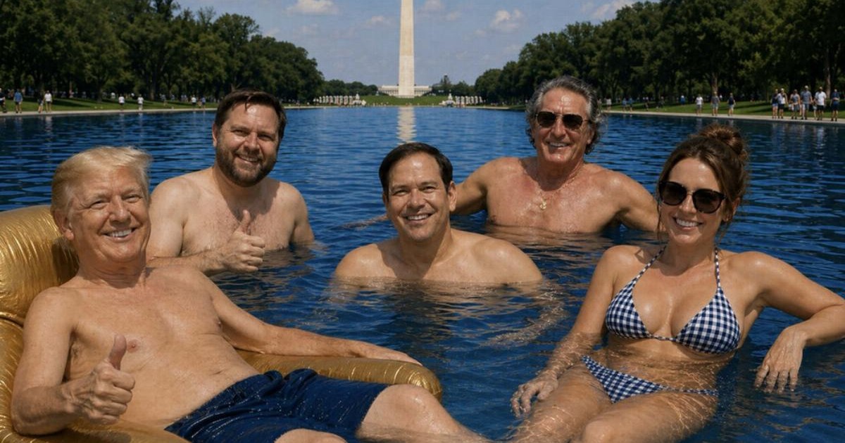 Trump posts bizarre thirst trap of himself shirtless with cabinet colleagues | News US