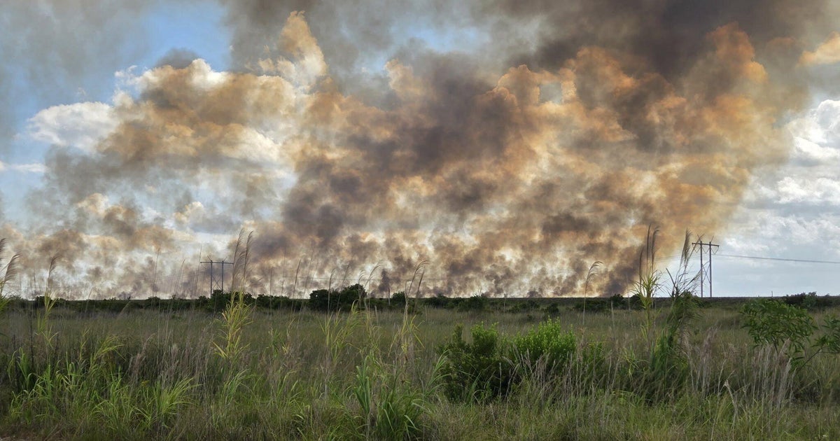 Large wildfire in western Broward County sends smoke toward Pembroke Pines neighborhood, authorities say
